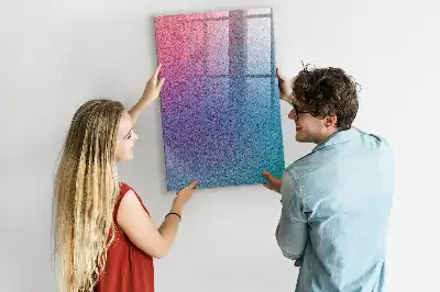 Decoratief glazen wandbord beschrijfbaar en magnetisch met abstracte voorstelling Geleidelijke abstractie