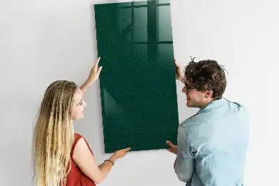 Magnetisch glazen wandbord met lijn- en bladpatroon