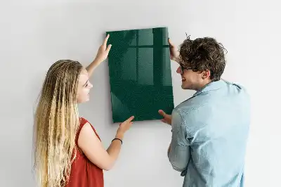 Magnetisch glazen wandbord met lijn- en bladpatroon