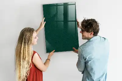 Magnetisch glazen wandbord met lijn- en bladpatroon