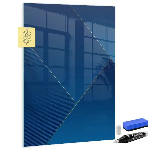 Decoratief glazen wandbord magnetisch en beschrijfbaar met decoratief patroon