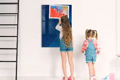 Decoratief glazen wandbord magnetisch en beschrijfbaar met decoratief patroon