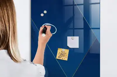 Decoratief glazen wandbord magnetisch en beschrijfbaar met decoratief patroon