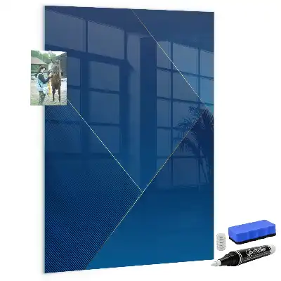 Decoratief glazen wandbord magnetisch en beschrijfbaar met decoratief patroon