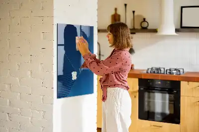 Decoratief glazen wandbord magnetisch en beschrijfbaar met decoratief patroon