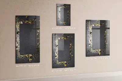Decoratief glazen wandbord beschrijfbaar en magnetisch met gouden confetti