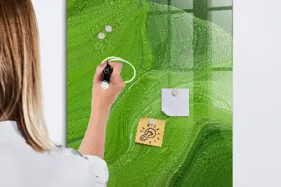 Magnetisch glazen wandbord met abstracte golfprint