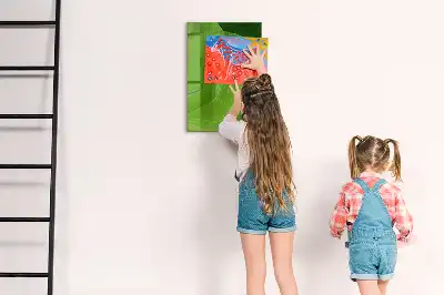 Magnetisch glazen wandbord met abstracte golfprint