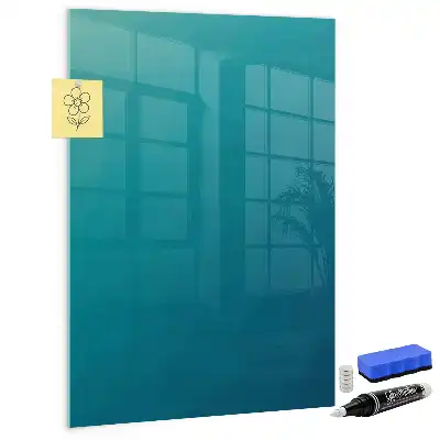Glazen memobord geometrische abstractie