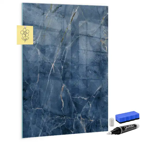 Magnetisch en beschrijfbaar glazen wandbord decoratief marmer design