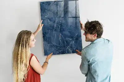 Magnetisch en beschrijfbaar glazen wandbord decoratief marmer design