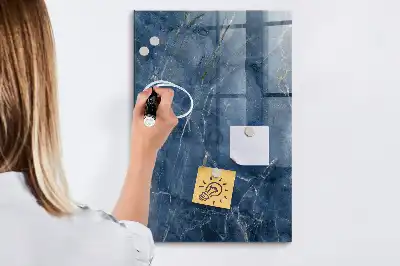 Magnetisch en beschrijfbaar glazen wandbord decoratief marmer design