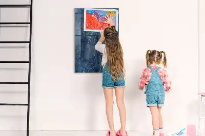 Magnetisch en beschrijfbaar glazen wandbord decoratief marmer design