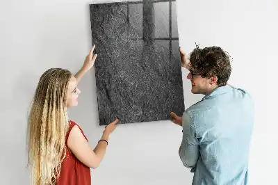 Magnetisch glazen wandbord met rostextuur