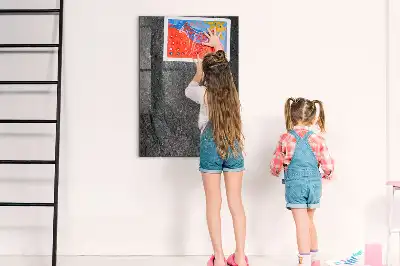 Magnetisch glazen wandbord met rostextuur