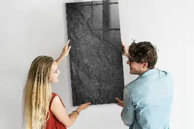Magnetisch glazen wandbord met rostextuur