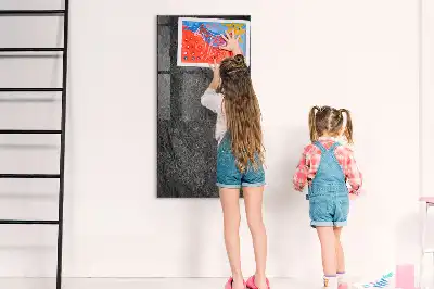 Magnetisch glazen wandbord met rostextuur
