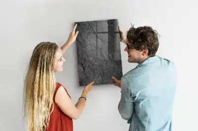 Magnetisch glazen wandbord met rostextuur