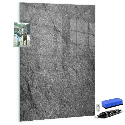 Magnetisch glazen wandbord met rostextuur