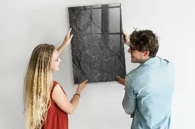 Magnetisch glazen wandbord met rostextuur