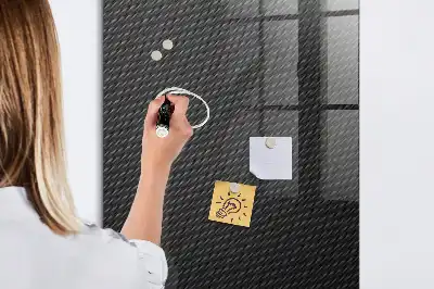 Decoratief glazen wandbord beschrijfbaar en magnetisch met donker patroon