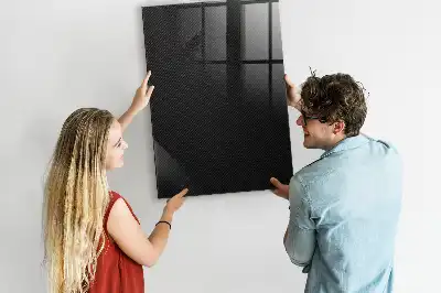 Decoratief glazen wandbord beschrijfbaar en magnetisch met donker patroon