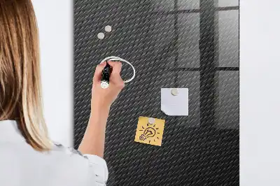 Decoratief glazen wandbord beschrijfbaar en magnetisch met donker patroon