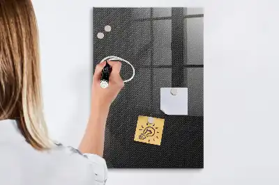 Decoratief glazen wandbord beschrijfbaar en magnetisch met donker patroon