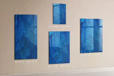 Magnetisch en uitwisbaar glazen wandbord met vogelveren print