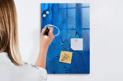 Magnetisch en uitwisbaar glazen wandbord met vogelveren print