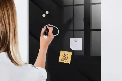 Magnetisch glazen memobord in effen kleur