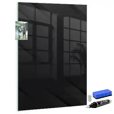 Magnetisch glazen memobord in effen kleur