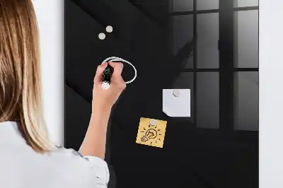 Magnetisch glazen memobord in effen kleur