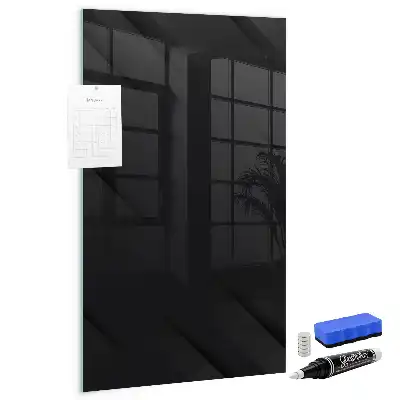 Magnetisch glazen memobord in effen kleur