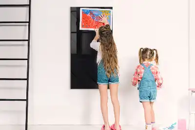 Magnetisch glazen memobord in effen kleur