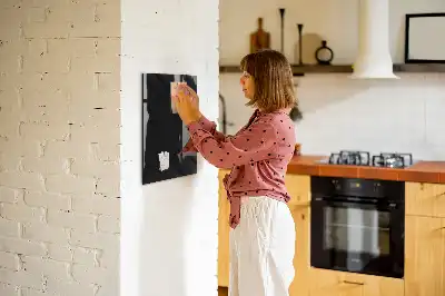 Magnetisch glazen memobord in effen kleur