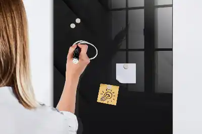 Magnetisch glazen memobord in effen kleur