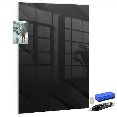 Magnetisch glazen memobord in effen kleur