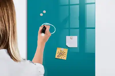 Magnetisch en uitwisbaar glazen wandbord marineblauw