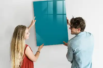 Magnetisch en uitwisbaar glazen wandbord marineblauw