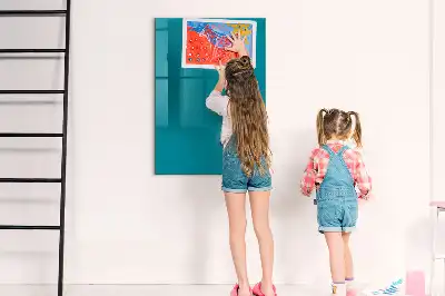 Magnetisch en uitwisbaar glazen wandbord marineblauw