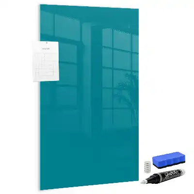 Magnetisch en uitwisbaar glazen wandbord marineblauw