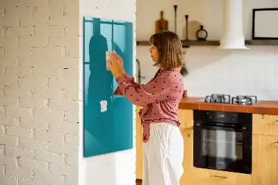 Magnetisch en uitwisbaar glazen wandbord marineblauw