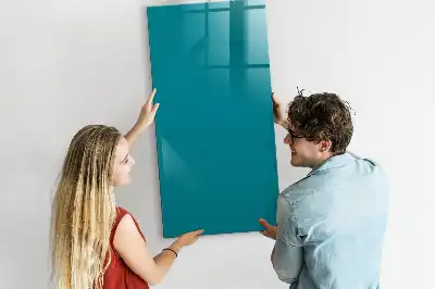 Magnetisch en uitwisbaar glazen wandbord marineblauw