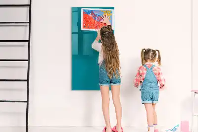 Magnetisch en uitwisbaar glazen wandbord marineblauw