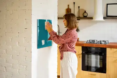 Magnetisch en uitwisbaar glazen wandbord marineblauw