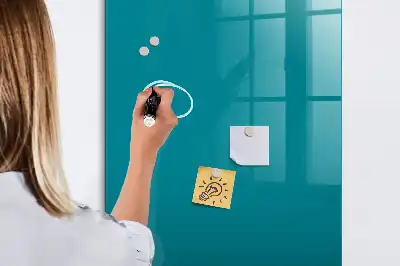Magnetisch en uitwisbaar glazen wandbord marineblauw