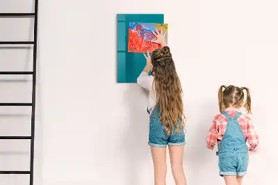 Magnetisch en uitwisbaar glazen wandbord marineblauw