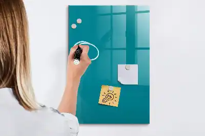 Magnetisch en uitwisbaar glazen wandbord marineblauw