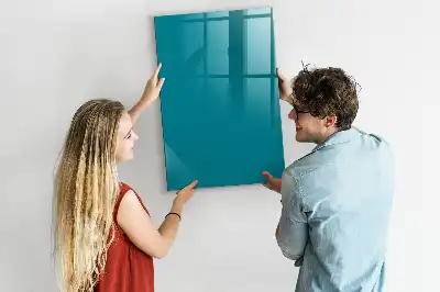 Magnetisch en uitwisbaar glazen wandbord marineblauw